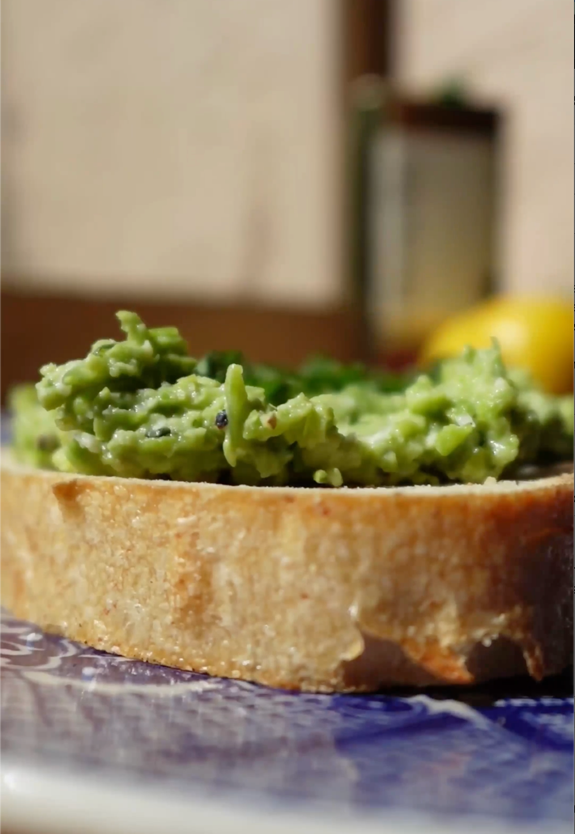 Spring Pea Ricotta Toast with Lemon Olive Oil